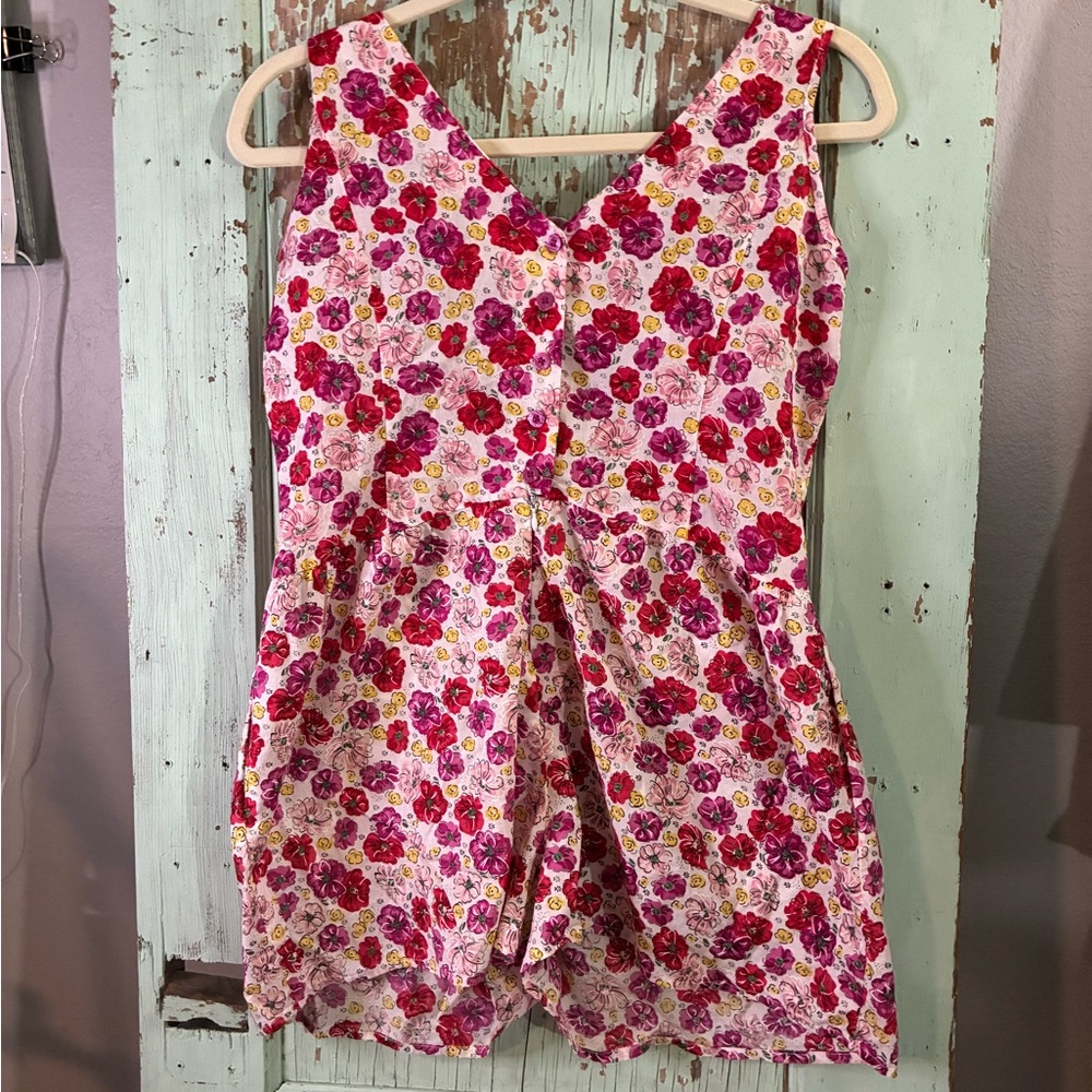 Women’s Maxazria floral button-up short romper